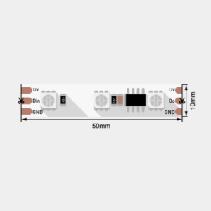 Светодиодная лента 5050, 60 LED/м, 14,4 Вт/м, 12В , IP20, Цвет: RGB, SWG560-12-14.4-RGB-SPI-M