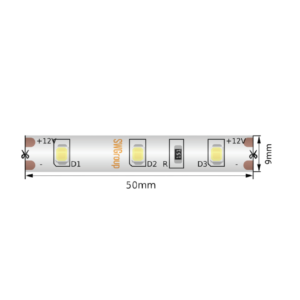 Светодиодная лента 2835, 60 LED/м, 4,8 Вт/м, 12В , IP66, Цвет: Теплый белый, SWG260-12-4.8-WW-66-M