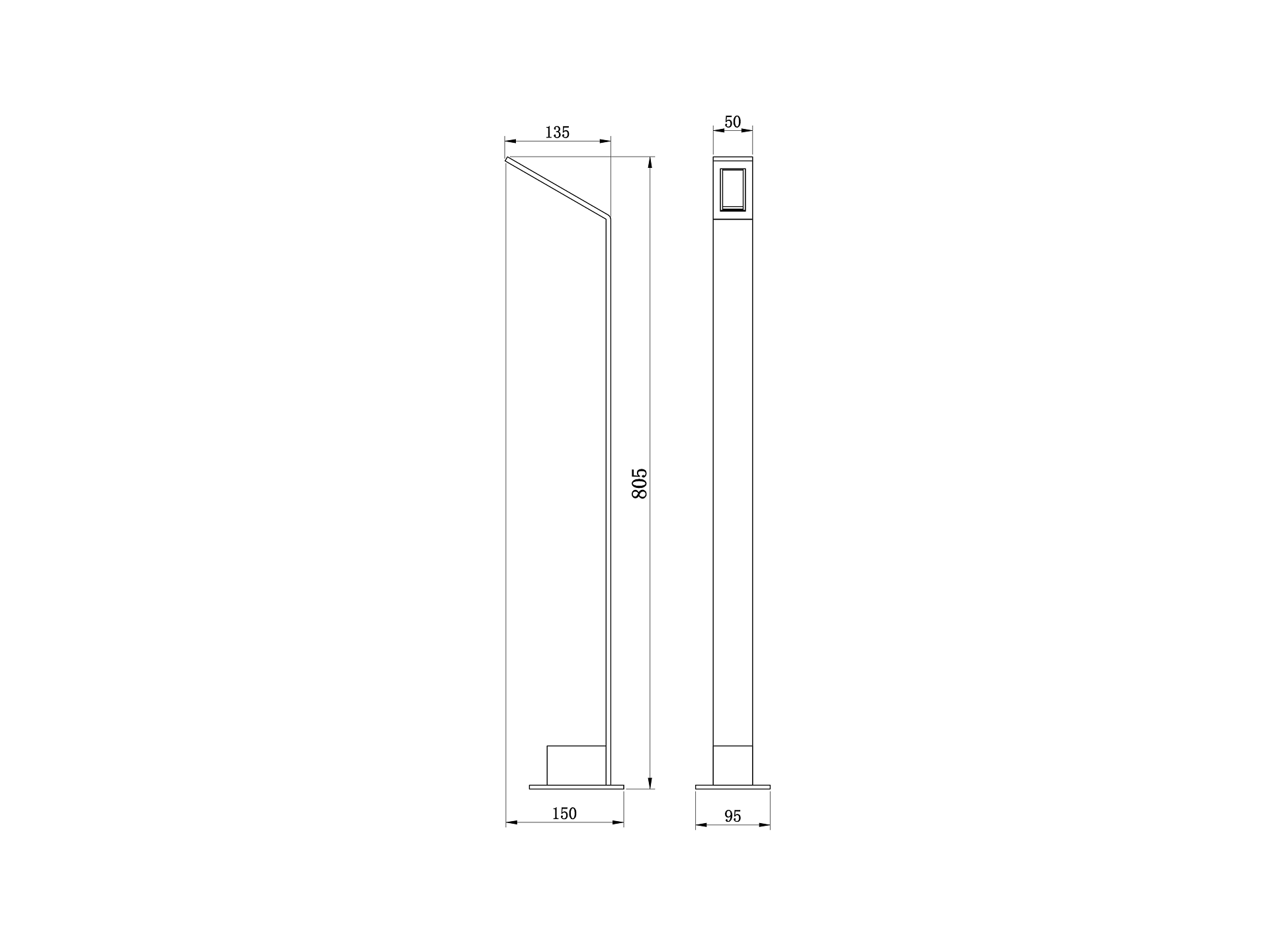 Светильник ландшафтный GW 600 мм, GW-0106-600-6-BL-WW — изображение 3