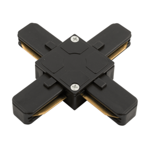 X-Коннектор для однофазных накладных трековых систем, черный,KXZ-BL-X