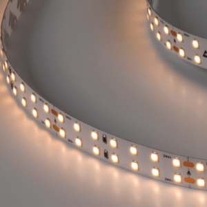 Светодиодная лента LUMKER, 2835, 196 LED/м, 18 Вт/м, 24В, IP33, Теплый белый (3000K), LK2H196-24-WW-33