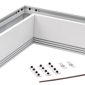 Коннектор угловой потолочный SY Белый Муар , Серебро, SY-601901-CN-WHMR-PCB