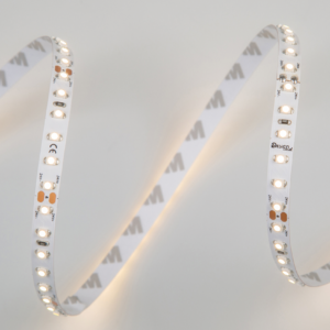 Светодиодная лента LUX, 3528, 120 LED/м, 9,6 Вт/м, 24В, IP33, Теплый белый (3000K), DSG3120-24-WW3-33