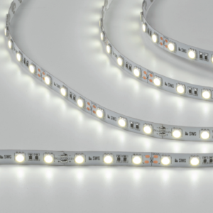 Светодиодная лента 5050, 60 LED/м, 14,4 Вт/м, 12В , IP20, Цвет: Холодный белый, SWG560-12-14.4-W-M