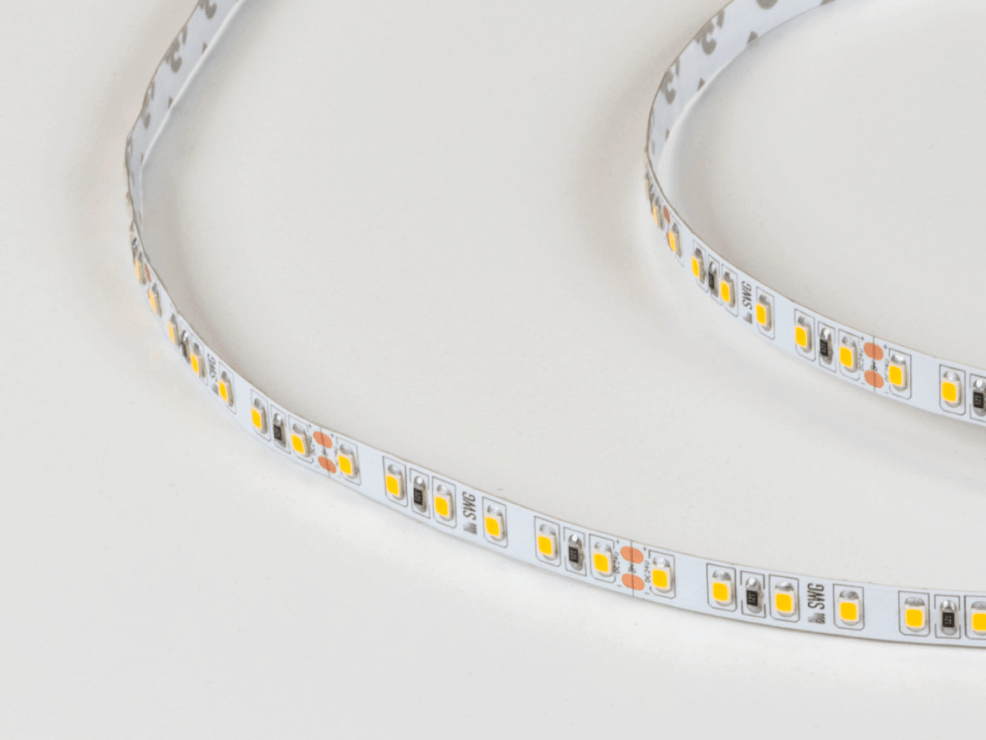 Светодиодная лента 2835, 120 LED/м, 9,6 Вт/м, 24В , IP20, 3M, Цвет: Теплый белый, SWG2120-24-9.6-WW-M — изображение 3